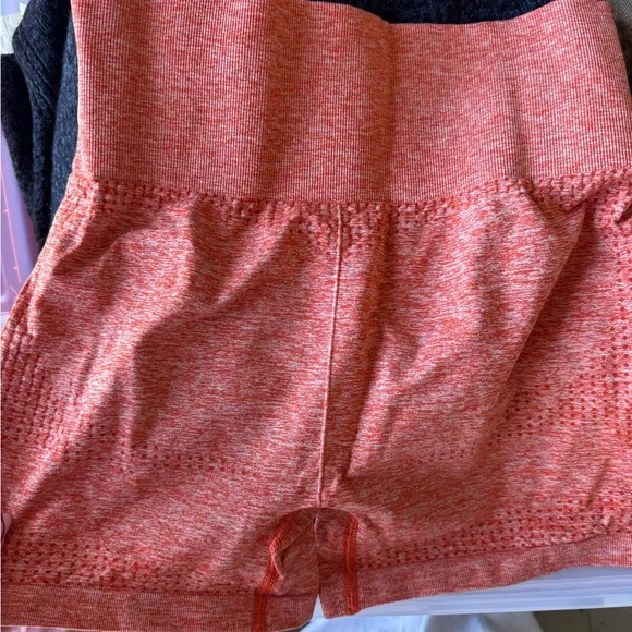 Gymshark Vibrant Orange Activewear Shorts - Picture 2 of 3
